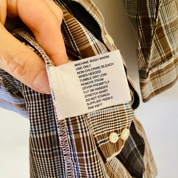 Lot of 2 Stafford’s EASY CARE BROADCLOTH FITTED PLAID Dress Shirts 15.5 32-33 - Picture 12 of 14